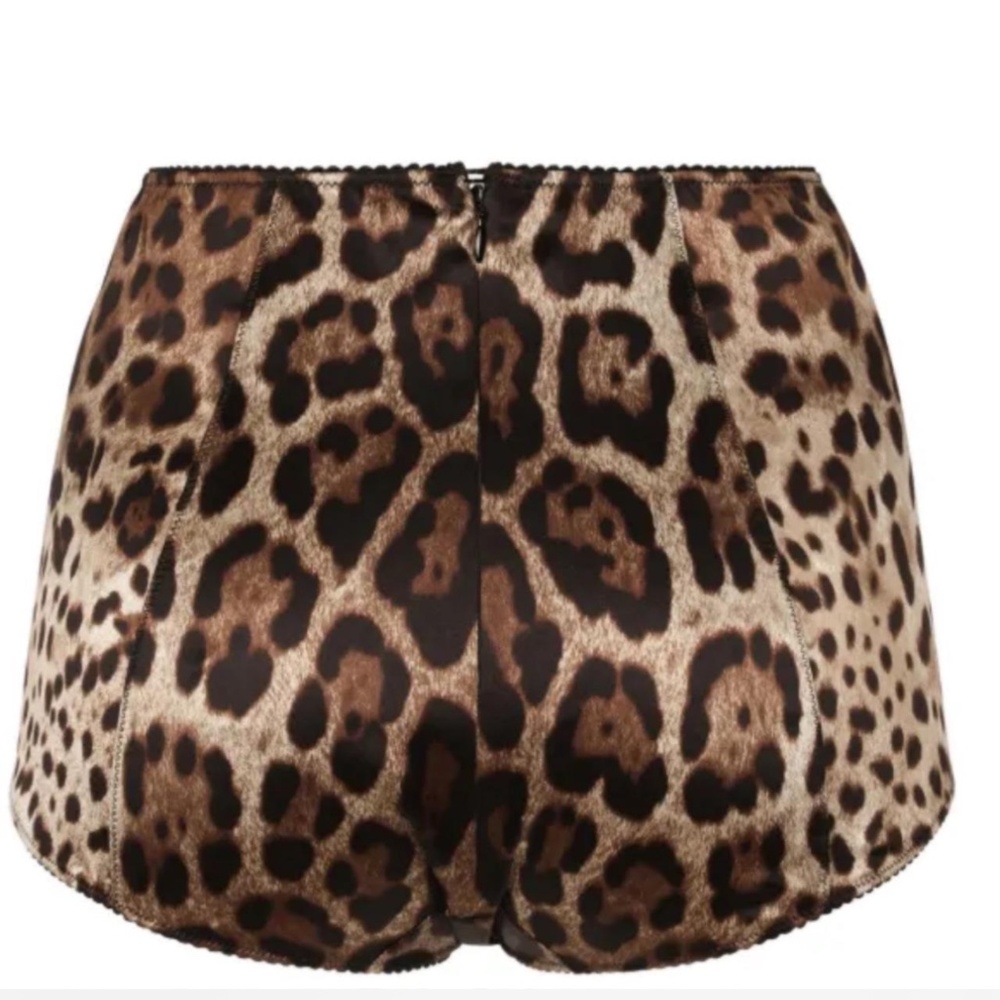 Dolce & Gabbana Leopard Print Micro Shorts